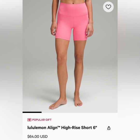 Lululemon Align High rise Short 6 inch - Picture 1 of 4